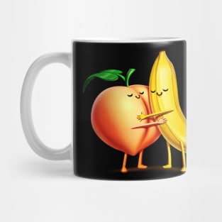 Peach and Banana Cute Friends Mug